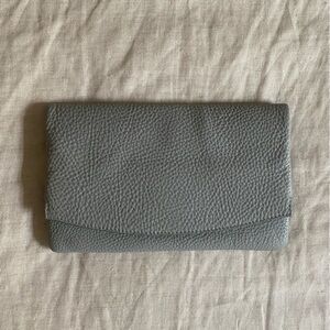 Skagen Gray Leather Clutch